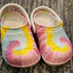 Colorful Tie-Dye Kids Clogs